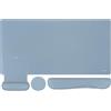 MOSISO Set Tappetini Gioco Grandi&Poggiapolsi Tastiera&Poggiapolsi Mouse&Coaster,Tappetino Mouse Ergonomico Antiscivolo&Cuscino Digitazione Facile con Memory Foam L'Ufficio Domestico,Bambino Blu