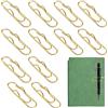 HINGTAI 12 pezzi clip per penna in metallo per notebook, portapenne portatile clip per matita, clip per carta multifunzione portapenne per penna fermacarte segnalibro strumento di cancelleria forniture