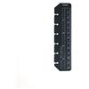 Zelten A7 6 fori Raccoglitore Cartella Organizzatore Slide-in Plastica Segnalibro Divisori Righello (Black, A7)