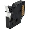 vhbw Cassetta nastro sostituisce Dymo 45023, D1 per etichettatrice 7m x 12 mm nero su oro