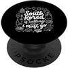 Korean Seoul Culture Hangul Travel Souve La Corea del Sud chiama e devo andare a un turista souvenir PopSockets PopGrip Adesivo