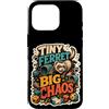 Jimbeels Custodia per iPhone 16 Pro Tiny Ferret Big Chaos umorismo furetto
