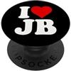 I HEART LOVE JB J B AMO IL CUORE JB J B J.B. PopSockets PopGrip Adesivo