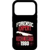 True Crime Merch for Investigative Crime Custodia per iPhone 17 Pro Esperto forense dalla nascita 1980 Compleanno a tema crimine vero