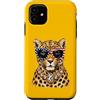 Glam Leopard Club Custodia per iPhone 11 Glam Leopard Patriotic USA Occhiali da sole Cat Art Design