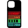 Lustige Geburtstagssprüche zum 22. B-Day Custodia per iPhone 13 Pro Max 22° compleanno leggendario dal giugno 2004 frase di compleanno