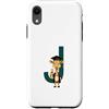 Timowo Studio Custodia per iPhone XR Giraffa Diploma Lettera J Alfabeto Animale