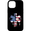 Paint Dripping Patriotic 4th of July US Custodia per iPhone 15 Paramedico EMT Primo soccorritore SME Bandiera Americana USA Drip