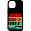 Lustige Geburtstagssprüche zum 22. B-Day Custodia per iPhone 15 22° compleanno leggendario dal giugno 2004 frase di compleanno
