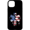 Paint Dripping Patriotic 4th of July US Custodia per iPhone 15 Plus Paramedico EMT Primo soccorritore SME Bandiera Americana USA Drip