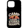 Grandpa Camping Campfire Camper Custodia per iPhone 16 Pro Max Sedia da campeggio Storie Nonno Camping fire