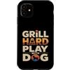 Backyard Bbq Dog Lover Custodia per iPhone 11 Grill Difficile Giocare Con Cane Backyard Barbecue Amante