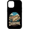 Croatia Souvenir Gift Custodia per iPhone 12/12 Pro Vintage Dubrovnik Croazia viaggio souvenir regalo punto di riferimento