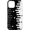 Monochrome Wave Art Custodia per iPhone 12 mini Design moderno nero astratto linee fluenti