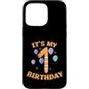 Birthday Birth Celebration Birthday chil Custodia per iPhone 15 Pro Max 1° compleanno gatto come numero bambino ragazza