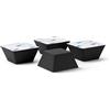 Dynavox smorzatori in elastomero siliconico EDS50, set da 4, piedini universali per dispositivi Hi-Fi, altoparlanti, amplificatori, subwoofer e giradischi, adesivo 3M, nero