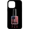 Paint Dripping Patriotic 4th of July US Custodia per iPhone 13 Pro Max Nail Tech Cosmetologo Nail Tecnico Unghie Amante Bandiera Americana