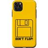 RETRO TECH MERCH Custodia per iPhone 11 Pro Max Don't Flop Retro 3.5 Inch Floppy Disk Divertente Vintage Tech Pun