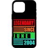 Lustige Geburtstagssprüche zum 22. B-Day Custodia per iPhone 16 Pro Max 22° compleanno leggendario dal giugno 2004 frase di compleanno