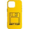 RETRO TECH MERCH Custodia per iPhone 16 Pro Max Don't Flop Retro 3.5 Inch Floppy Disk Divertente Vintage Tech Pun