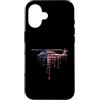 Paint Dripping Patriotic 4th of July US Custodia per iPhone 16 Elicottero Pilota Aviazione Bandiera Americana USA Drip Graffiti