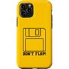 RETRO TECH MERCH Custodia per iPhone 11 Pro Don't Flop Retro 3.5 Inch Floppy Disk Divertente Vintage Tech Pun