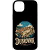Croatia Souvenir Gift Custodia per iPhone 14 Plus Vintage Dubrovnik Croazia viaggio souvenir regalo punto di riferimento