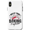 Muay Thai fight fight kick Thai boxing m Custodia per iPhone X/XS Muay Thai Boxing Fighter Guerriero del Ring