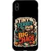 Jimbeels Custodia per iPhone XS Max Tiny Ferret Big Chaos umorismo furetto