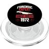 True Crime Merch for Investigative Crime Esperto forense dalla nascita 1972 Compleanno a tema crimine vero PopSockets PopGrip per MagSafe
