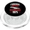 True Crime Merch for Investigative Crime Esperto forense dalla nascita 1975 Compleanno a tema crimine vero PopSockets PopGrip per MagSafe