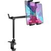ARKON TAB802 - Morsetto per tablet da scrivania o sedia a rotelle con braccio da 22, per iPad Air, iPad Pro, iPad 4, 3, 2, Galaxy Tab S 10.5, colore: Nero