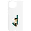 Timowo Studio Custodia per iPhone 15 Giraffa Diploma Lettera J Alfabeto Animale