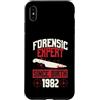 True Crime Merch for Investigative Crime Custodia per iPhone XS Max Esperto forense dalla nascita 1982 Compleanno a tema crimine vero