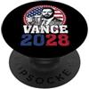 Magliette e regali per le elezioni ameri JD Vance 2028 Presidente USA Bandiera Campagna elettorale PopSockets PopGrip Adesivo