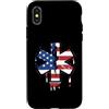 Paint Dripping Patriotic 4th of July US Custodia per iPhone X/XS Paramedico EMT Primo soccorritore SME Bandiera Americana USA Drip