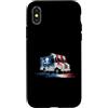 Paint Dripping Patriotic 4th of July US Custodia per iPhone X/XS Ice Cream Truck Bandiera Americana USA Drip Graffiti Amante