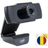 PNI CW1850 Full HD 1080P 2MP Webcam, incluso cavo USB, bandiera clip on e cuscinetto adesivo