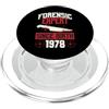 True Crime Merch for Investigative Crime Esperto forense dalla nascita 1978 Compleanno a tema crimine vero PopSockets PopGrip per MagSafe