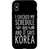 Korean Seoul Culture Hangul Travel Souve Custodia per iPhone X/XS Ho controllato il mio programma e dice Corea