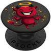 Funny Devil with Halo Outfit Costume da diavolo sorridente per gli amanti di Angel Halo PopSockets PopGrip Adesivo