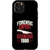 True Crime Merch for Investigative Crime Custodia per iPhone 11 Pro Esperto forense dalla nascita 1980 Compleanno a tema crimine vero