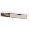 Schildmeyer Loft - Scaffale consolle, legno derivato, finitura bianco opaco, pannello fonoassorbente, 103,7 x 32,1 x 16,4 cm