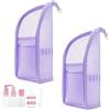 LLELEMAMO Borsa da Toilette Autoportante, Organizer da Viaggio Portatile e Leggero, Beauty Case in Rete con Cerniera, Pieghevole Trasparente per Cosmetici e Articoli da Toeletta da Viaggio (2PCS-B)