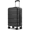 NUMADA - Valigia da viaggio cabina 55x40x20 cm (38,4 L) Upfly T10 XS con Chiusura Combinata e 4 Ruote Doppie 360°. Valigia Rigida a Mano Resistente e Leggera con Interni a Scomparti | Nero