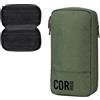 COR Surf Borsa da Viaggio Compatta da Toilette da Appendere, Kit Dopp Premium per Uomo e Donna da Viaggio | Impermeabile con 4 scomparti separati e cerniere impermeabili (Verde scuro)