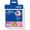 Brother Cartuccia a getto d'inchiostro Brother LC527XLVAL 3000 pagine Magenta Ciano Giallo Nero 4pz [LC527XLVAL]