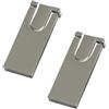 DSWZLQDXB 2 pezzi Maniglia fessura manopole nascoste per cassetti per armadietti Tiretti porte scorrevoli Pomello in lega di zinco da incasso,Maniglia piatta Quadrato (Chrome)