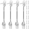 SYUTBOU 4 ganci tempesta con occhiello, 15 cm, acciaio inox, ganci per cabina, finestra, porta, giardino, recinzione