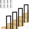 Peviasot Ringhiera per scale, ringhiera per scale, ringhiera per scale nera a forma di U da 75 cm, corrimano in metallo, corrimano per scale con tubo ovale, adatto per ville e appartamenti